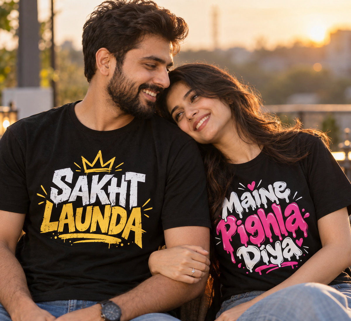 Sakht Launda & Pighla Diya | Desi Couple Tees