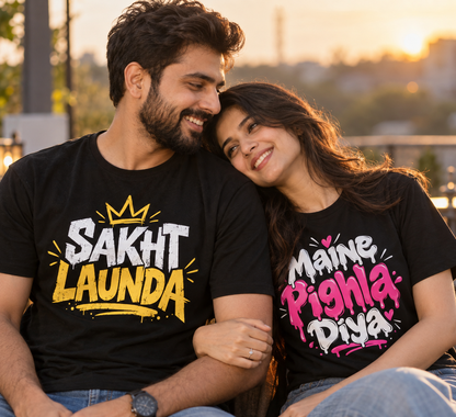 Sakht Launda & Pighla Diya | Desi Couple Tees