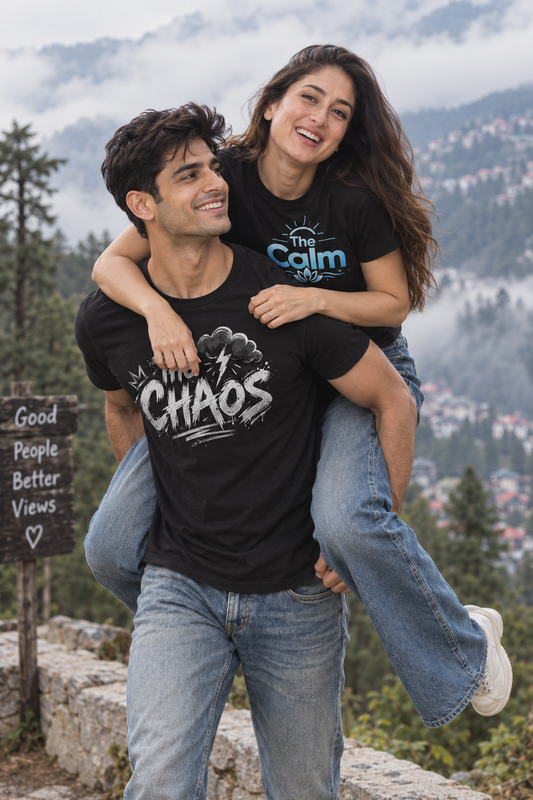 The Chaos & The Calm | Yin-Yang Couple Tees