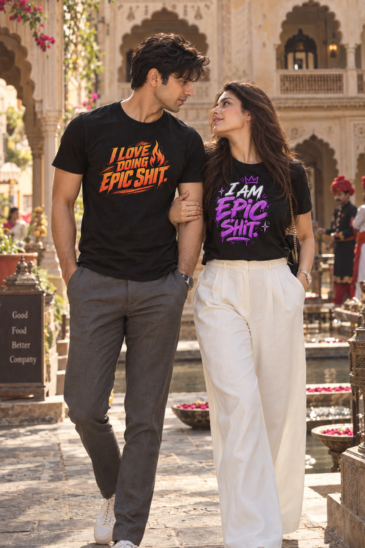 Doing Epic Shit | Bold & Cheeky Couple Tees
