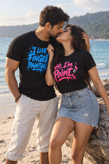 Finger Painting | Playful Adult Couple Shirts