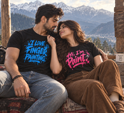 Finger Painting | Playful Adult Couple Shirts