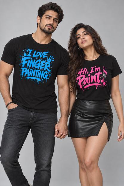 Finger Painting | Playful Adult Couple Shirts
