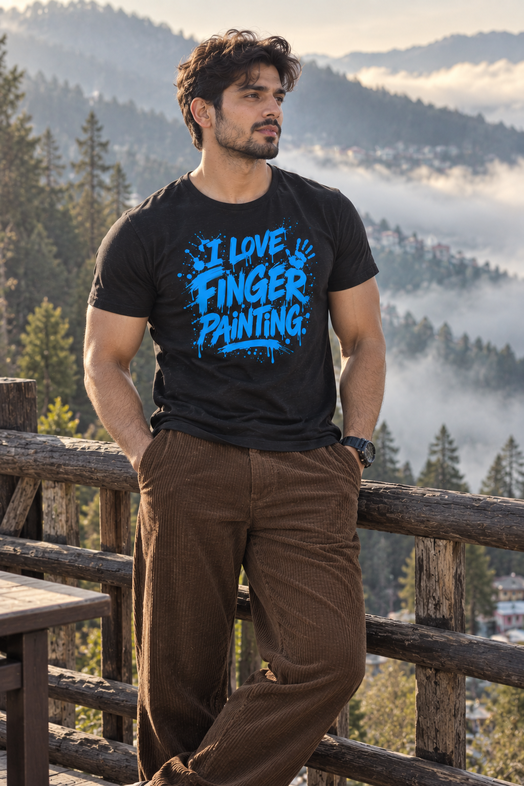 Finger Painting | Playful Adult Couple Shirts