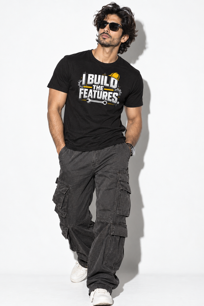 Features & Bugs | QA and Dev Couple T-Shirts
