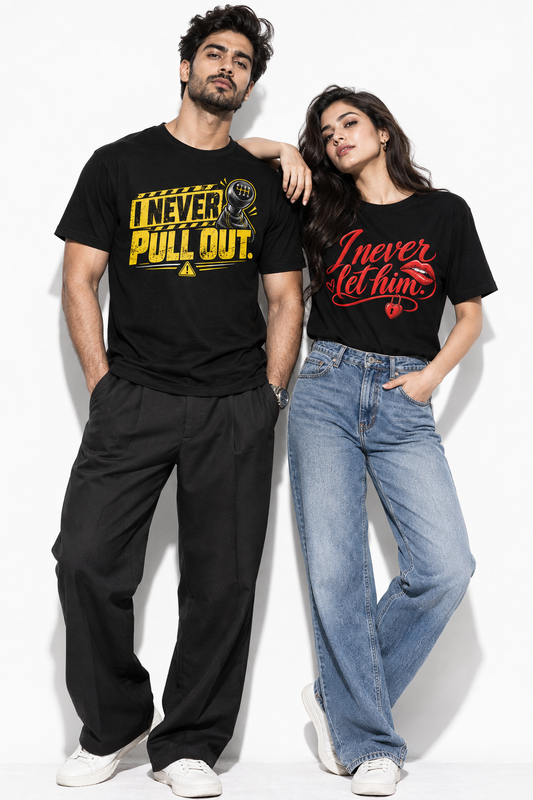 No Pull Out | Bold Adult Couple Tees