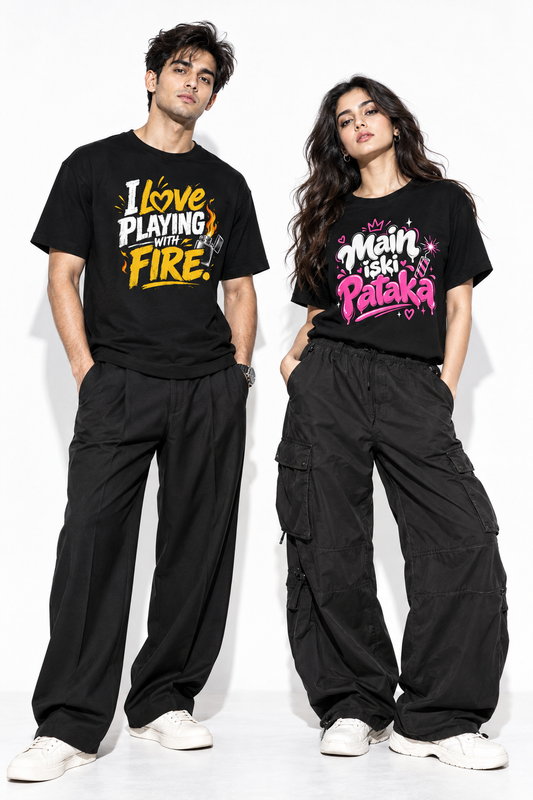 Playing With Fire (Pataka) | Bold Desi Couple Tees